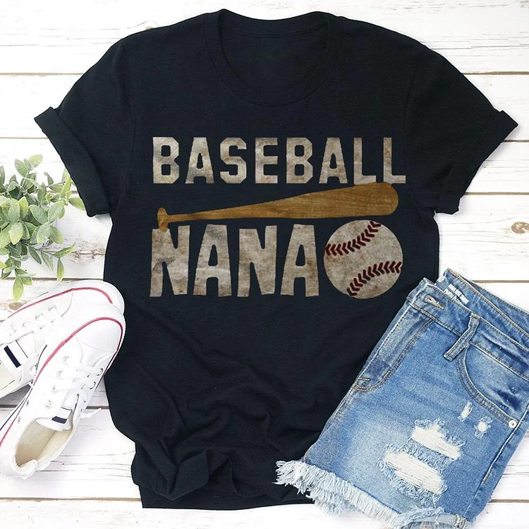 Print Baseball Nana T-shirt-537214