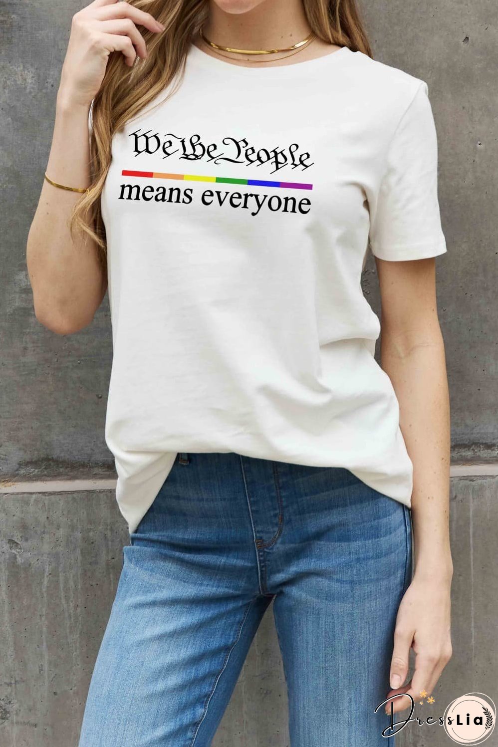 Simply Love Full Size MEANS EVERYONE Graphic Cotton Tee