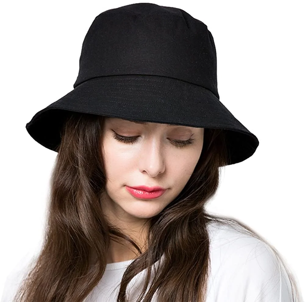 Sun Hat Women Floppy Cotton Hats Wide Brim Summer Beach Fisherman's Caps