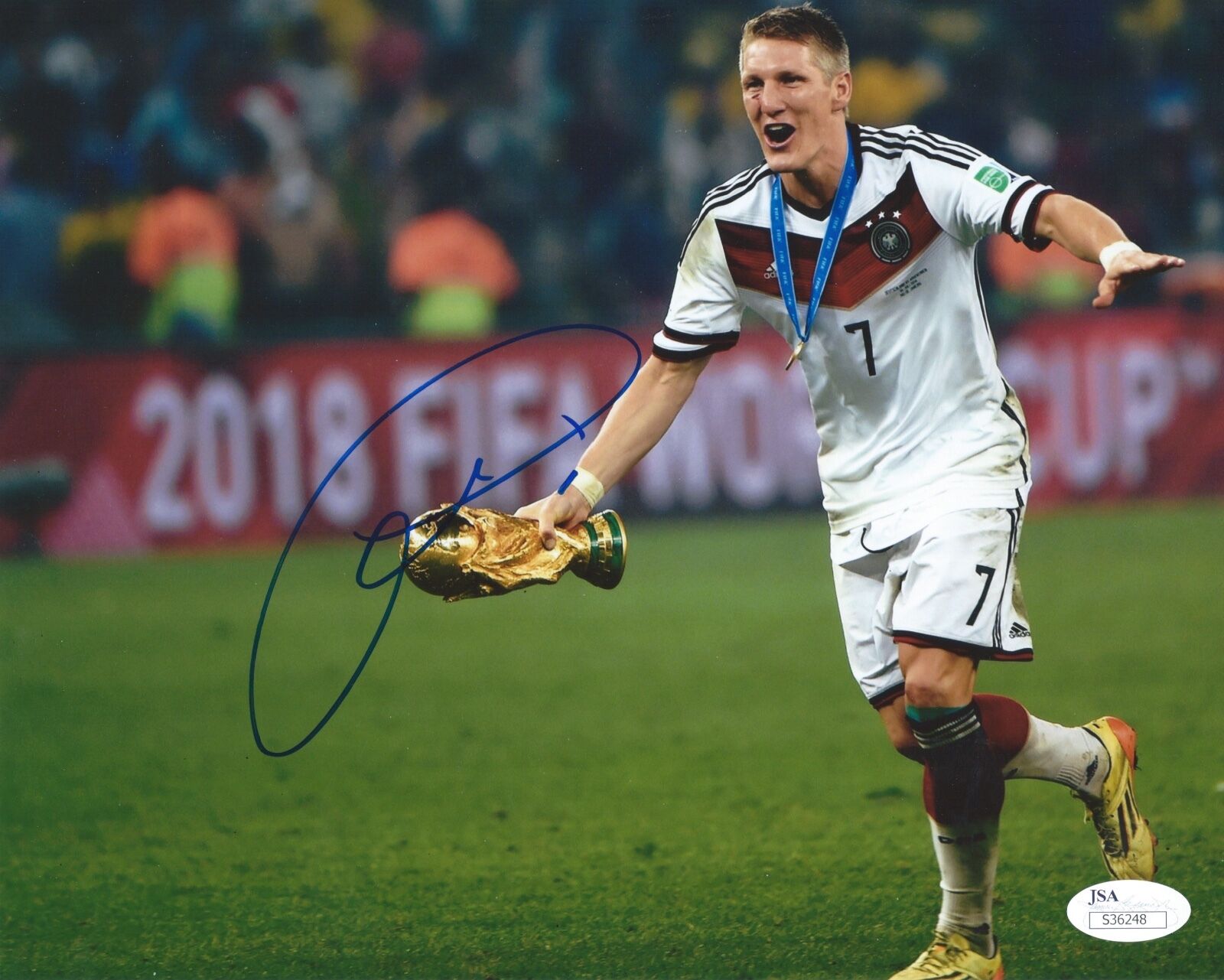 BASTIAN SCHWEINSTEIGER Signed Autographed 8x10 Photo Poster painting Germany World Cup JSA COA 2