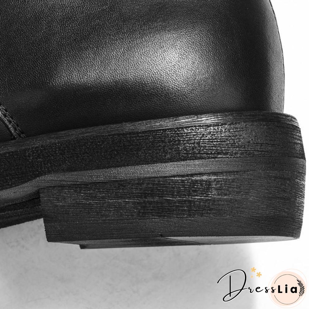 Men Casual Shoes High-Top Ankle Riding Boots Vintage Genuine Leather Sneakers Black Lace Up Work Boots