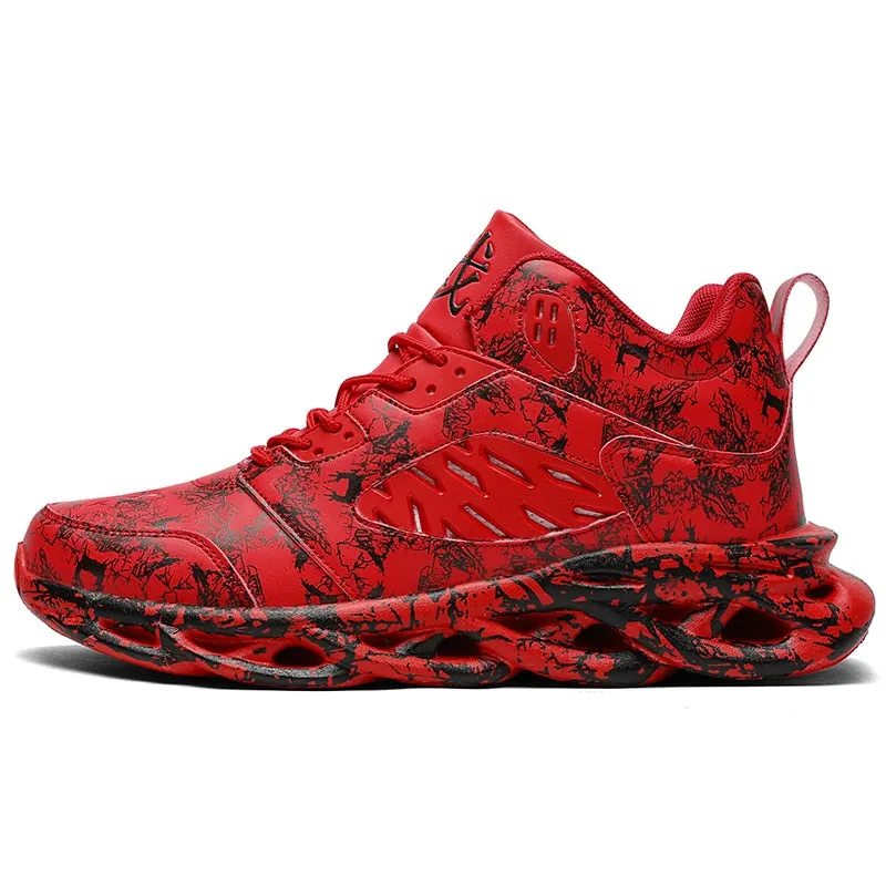 New Men Sneakers Outdoor Graffiti Men Non-slip Basketball Shoes Mesh Breathable Men's Casual Shoes Male Sport Jogging Shoes
