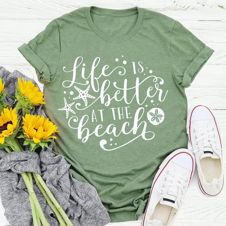 Beach Summer life T-shirt Tee - 01512-Annaletters