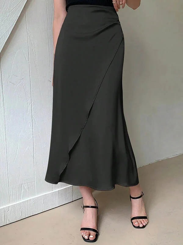 Solid Color Bodycon Skirts Bottoms