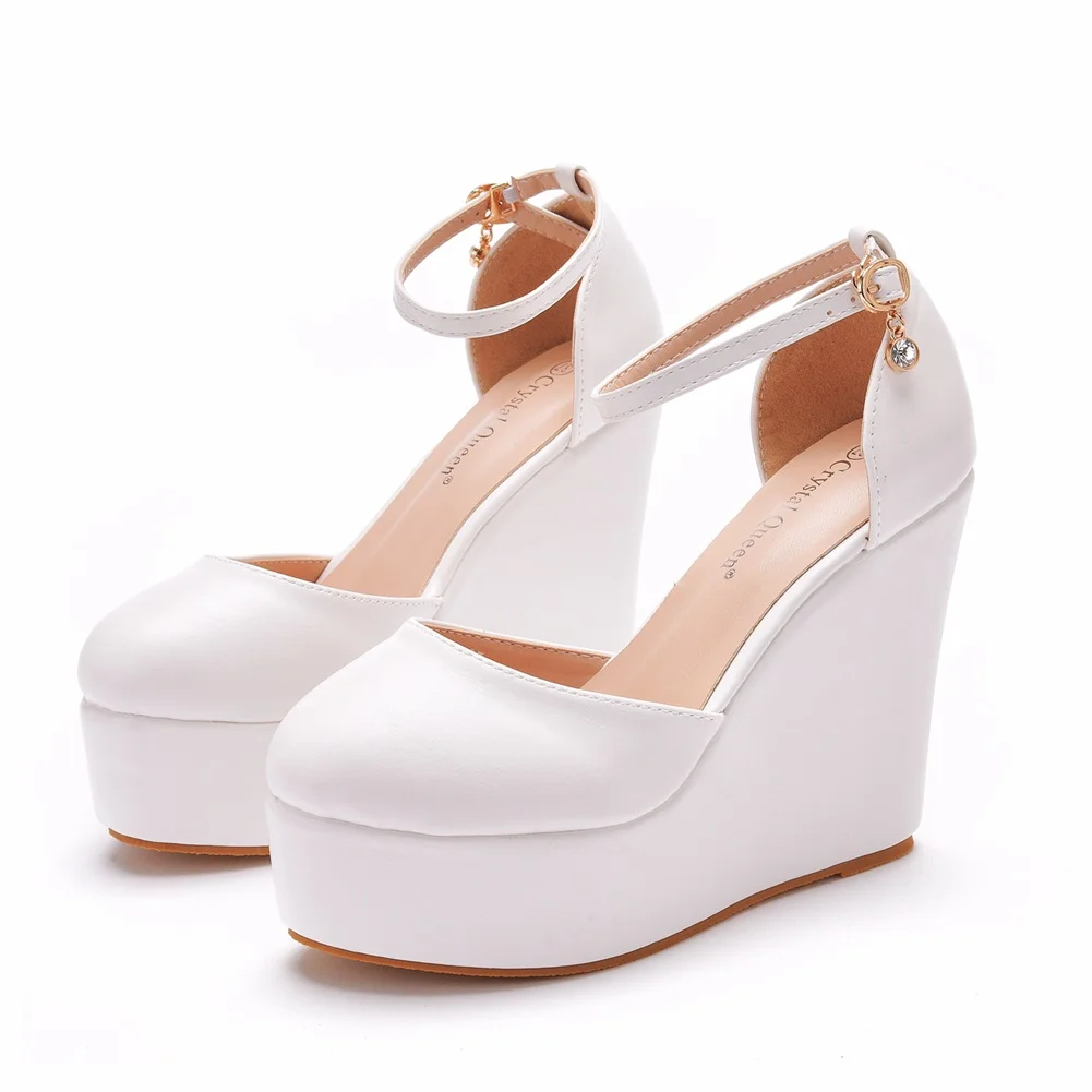 Breakj Breakj Hed Sandals Women's Summer 2025 New Comfortable White Thick-Soled Round Head High-Heeled Waterproof Table Casual Women's Sandals