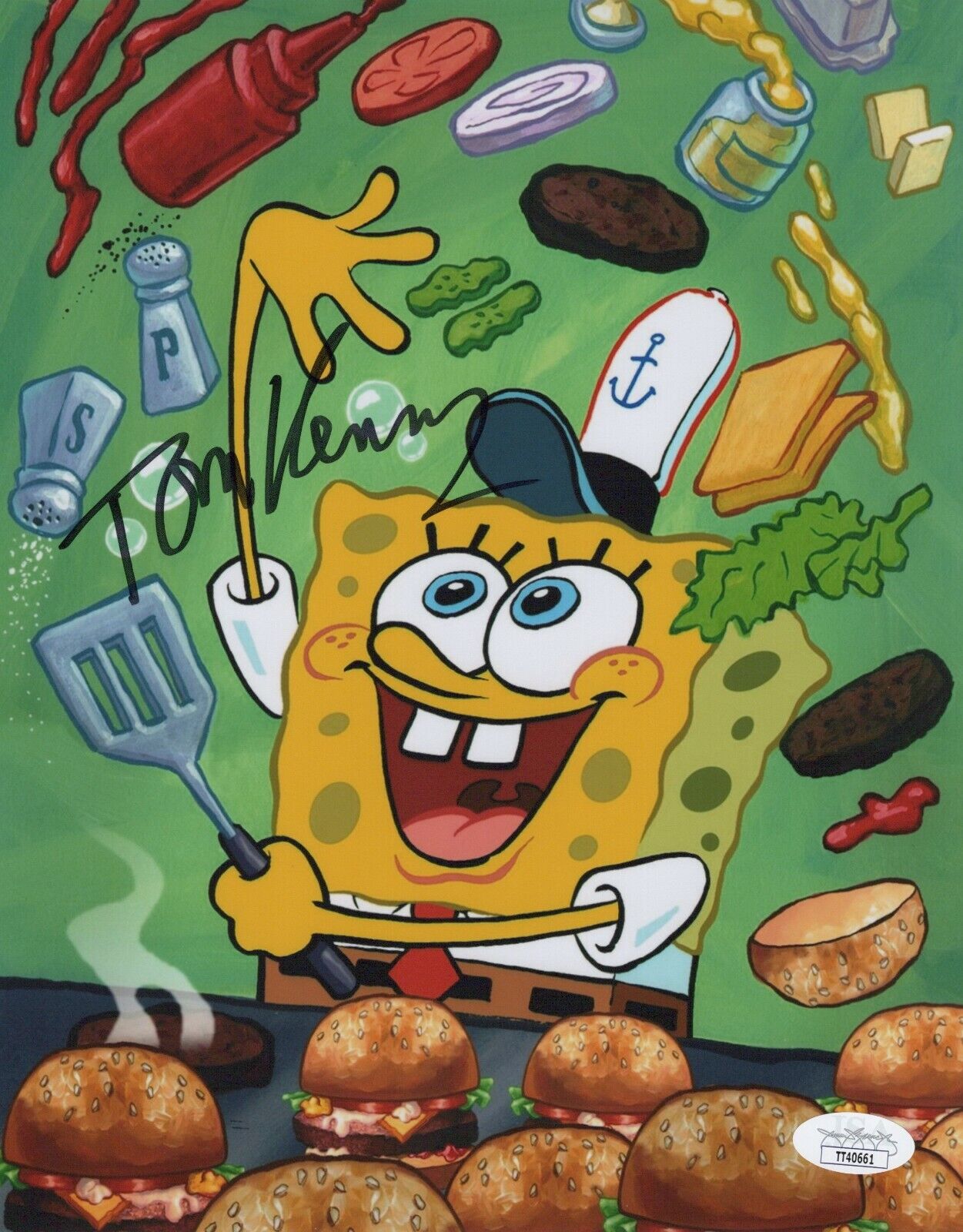 TOM KENNY Hand Signed 8x10 SPONGEBOB SQUAREPANTS Photo Poster painting Autograph JSA COA Cert