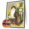 Katzen DIY, teilweise Bauch, Vollrundbohrer, Diamantkunst, Malsets, Diamanten, Gem, Gem-Kunst f&uuml;r Erwachsene, Anf&auml;nger, Wohnkultur 45x60cm.
