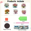 (US Only)6Pcs Spring DIY Diamond Painting Refrigerator Magnets Kit for Home Decoration
