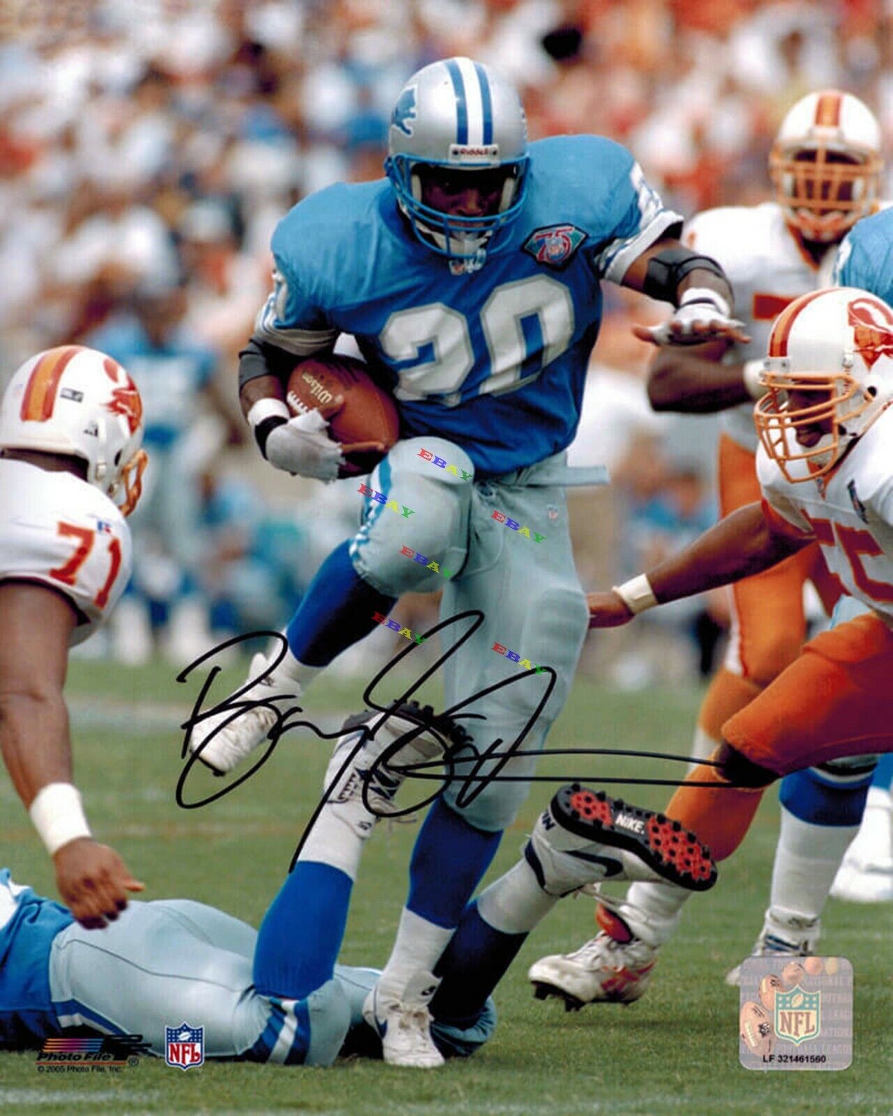 BARRY SANDERS Detroit Lions Signed Autographed 8x10 Photo Poster painting Reprint