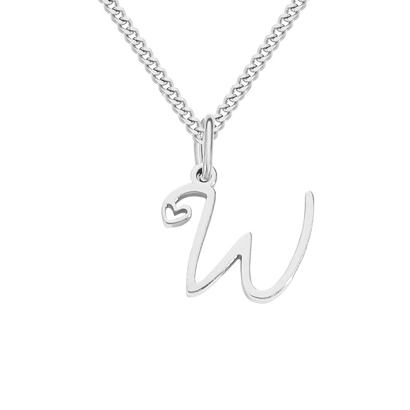 Stainless Steel Minimalist Plating Letter Solid Color Pendant Necklace