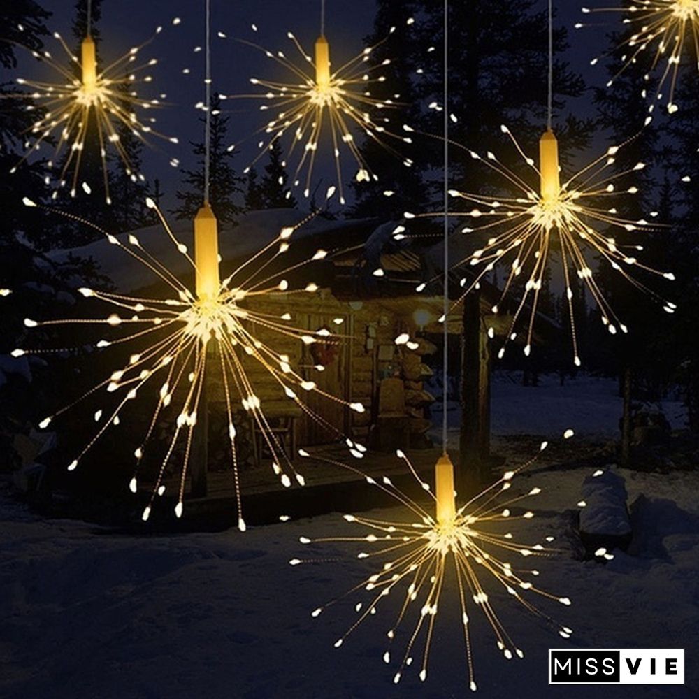 2PCS Solar Powered Garden Lights Outdoor Grass Globe Dandelion Lamp for Lawn Landscape Garden Holiday 1/2PCS