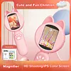 Kids Cat Shape Digital Magnifying Glass 2.0Inch Handheld Microscope for Kid Gift