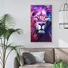 DIY 5D Full Drill Round Diamond Color Lion Painting Kit Rhinestone Drawing