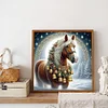 Diamond Painting-5D Full Round Drill Xmas Horse(40*40 CM)
