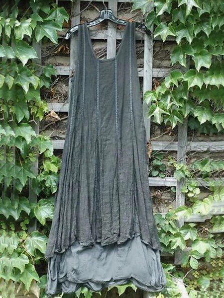 Casual Sleeveless Round Neck Plus Size Dress Zaesvini