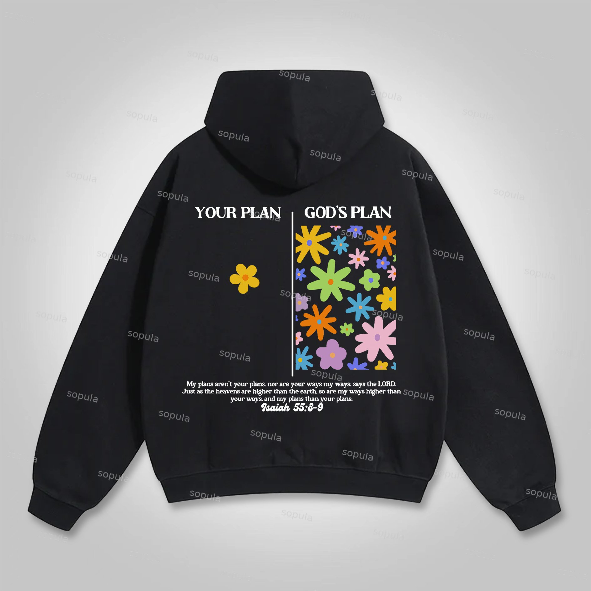 Sopula God's Plan Graphic Unisex Oversize Hoodie