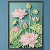 Diamond Painting-DIY Sparkling Special Shaped Pearl Drill Lotus(30x40cm)
