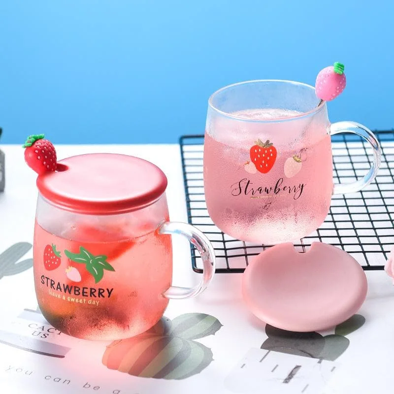 Kawaii Strawberry Glass Cup SS0340