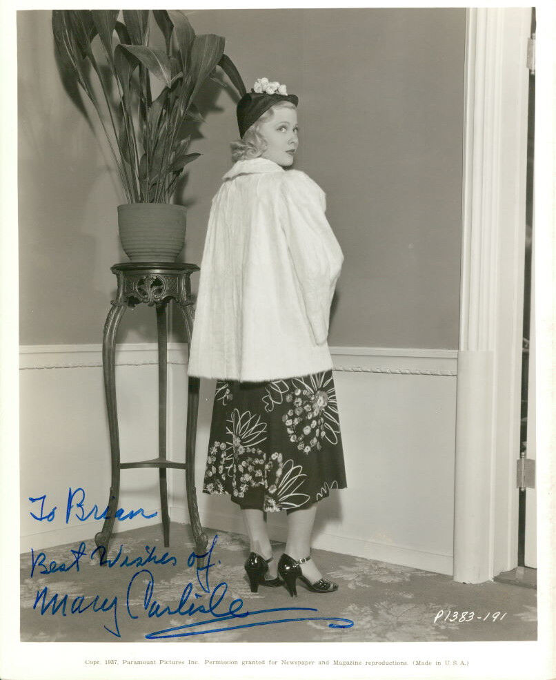 Mary Carlisle (Vintage, Inscribed) signed Photo Poster painting COA