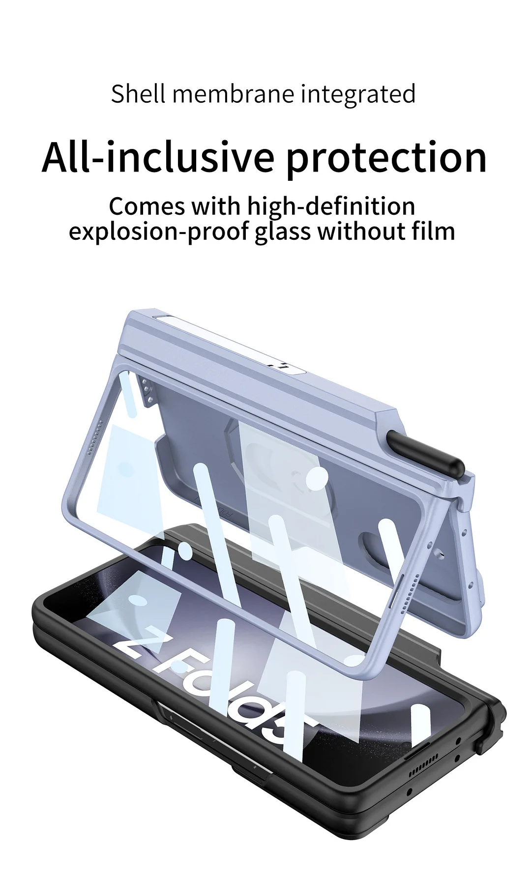 Suitable for Samsung Z Fold Series Folding Hinge Bracket Armor Protective Phone Case