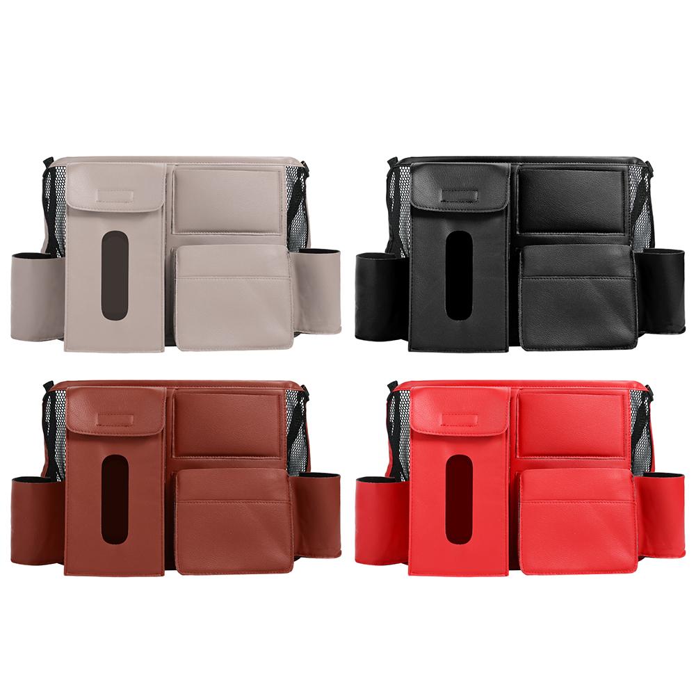

Car Seat Back Organizer Multi Pocket Storage Bag Auto Vehicle Accessories, Light brown, 501 Original