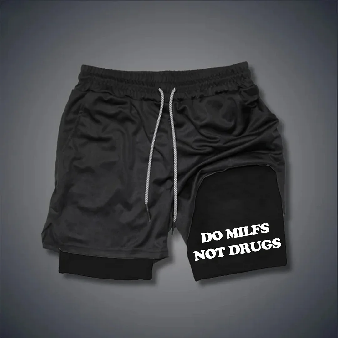 Do Milfs Not Drugs Print Men's Shorts -  