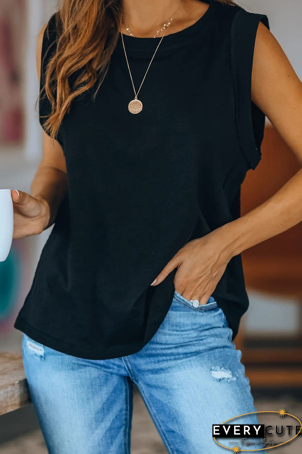 Casual Solid Basic O Neck T-Shirts(4 Colors)