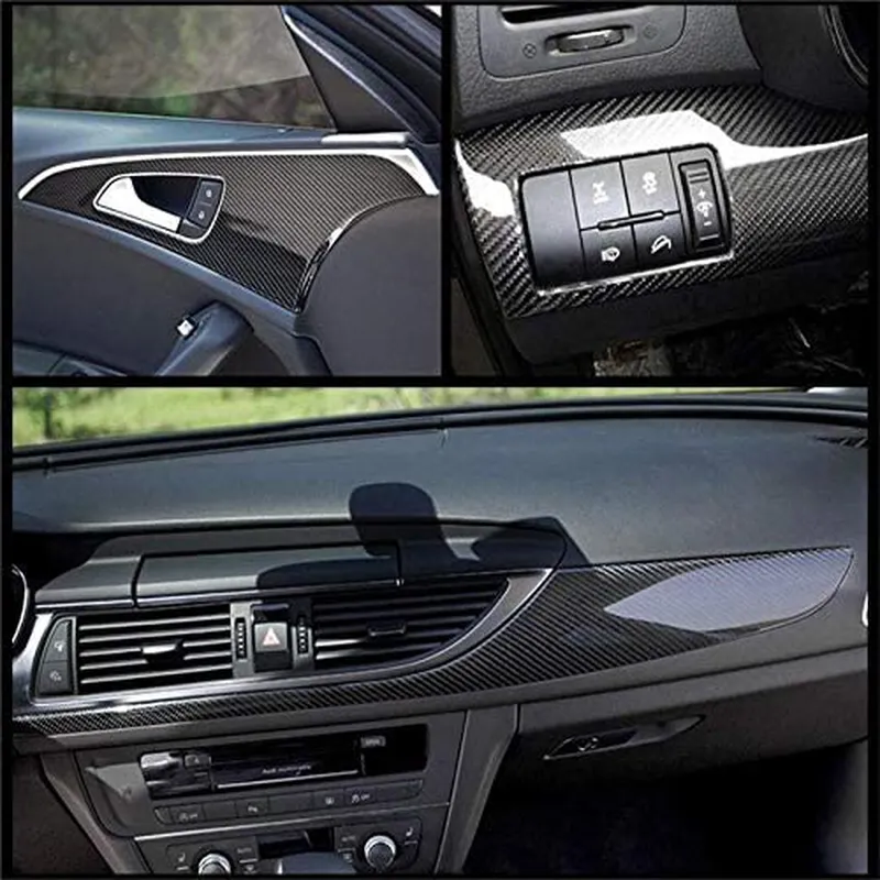 Automotive Black 7D Super Gloss Carbon Fiber Mirror Stickers Car Decorative Stickers Sheet