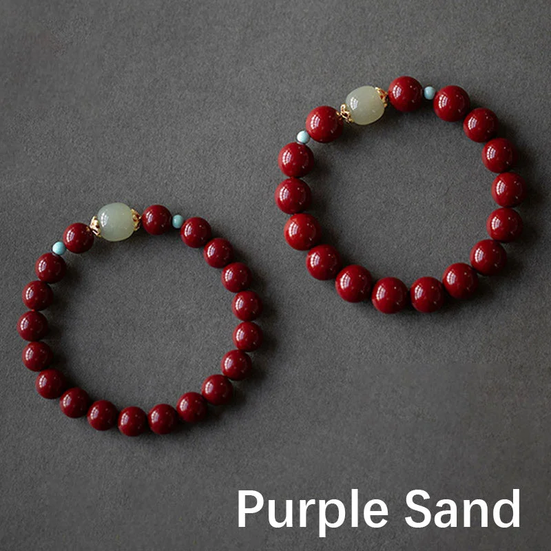 Cinnabar Green Aventurine Fortune Luck Bracelet