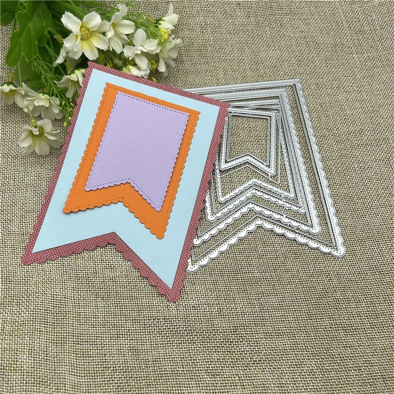 10 Layer label frame card Cutting Dies Stencils For DIY Scrapbooking Decorative Embossing Handcraft Die Cutting Template