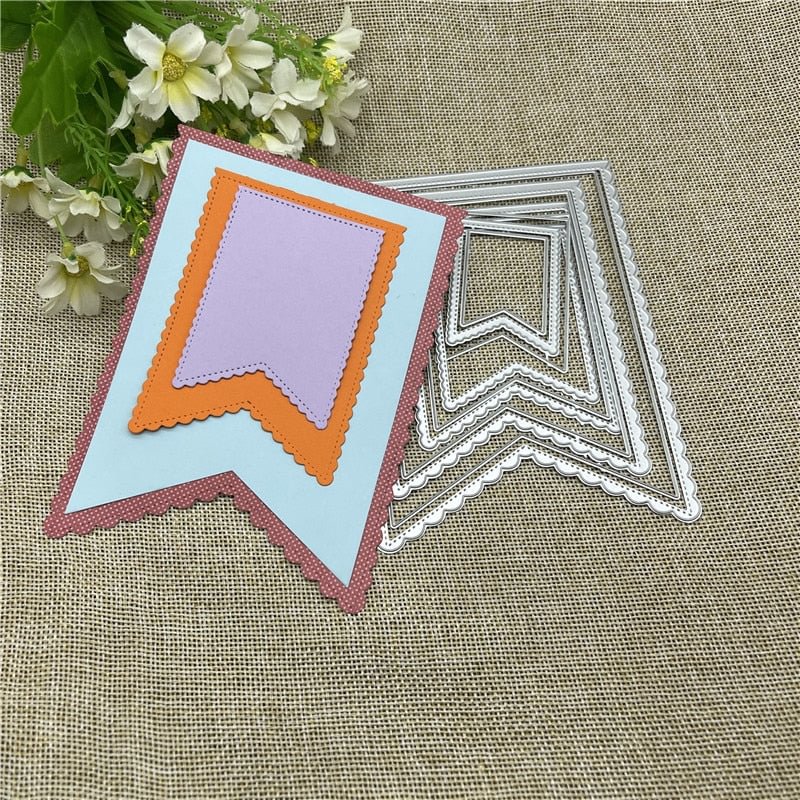 10 Layer label frame card Cutting Dies Stencils For DIY Scrapbooking Decorative Embossing Handcraft Die Cutting Template