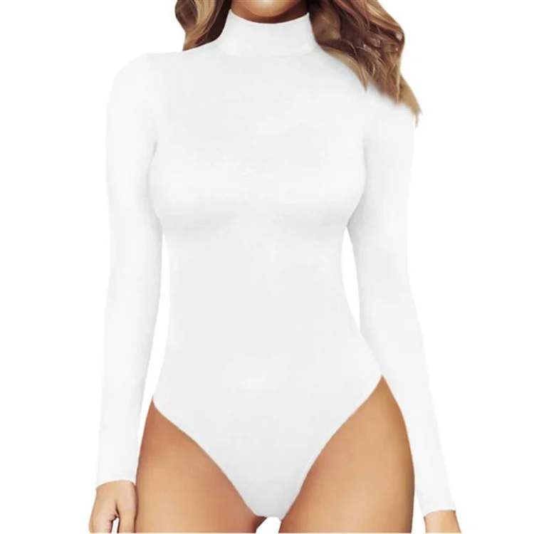 Tall Solid High Neck Slim Fit Tee Bodysuit