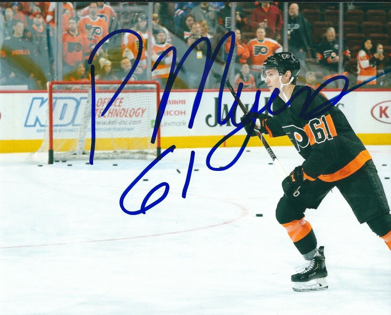 Signed 8x10 PHILIPPE MYERS Philadelphia Flyers 8x10 Autographed Photo Poster painting - w/ COA