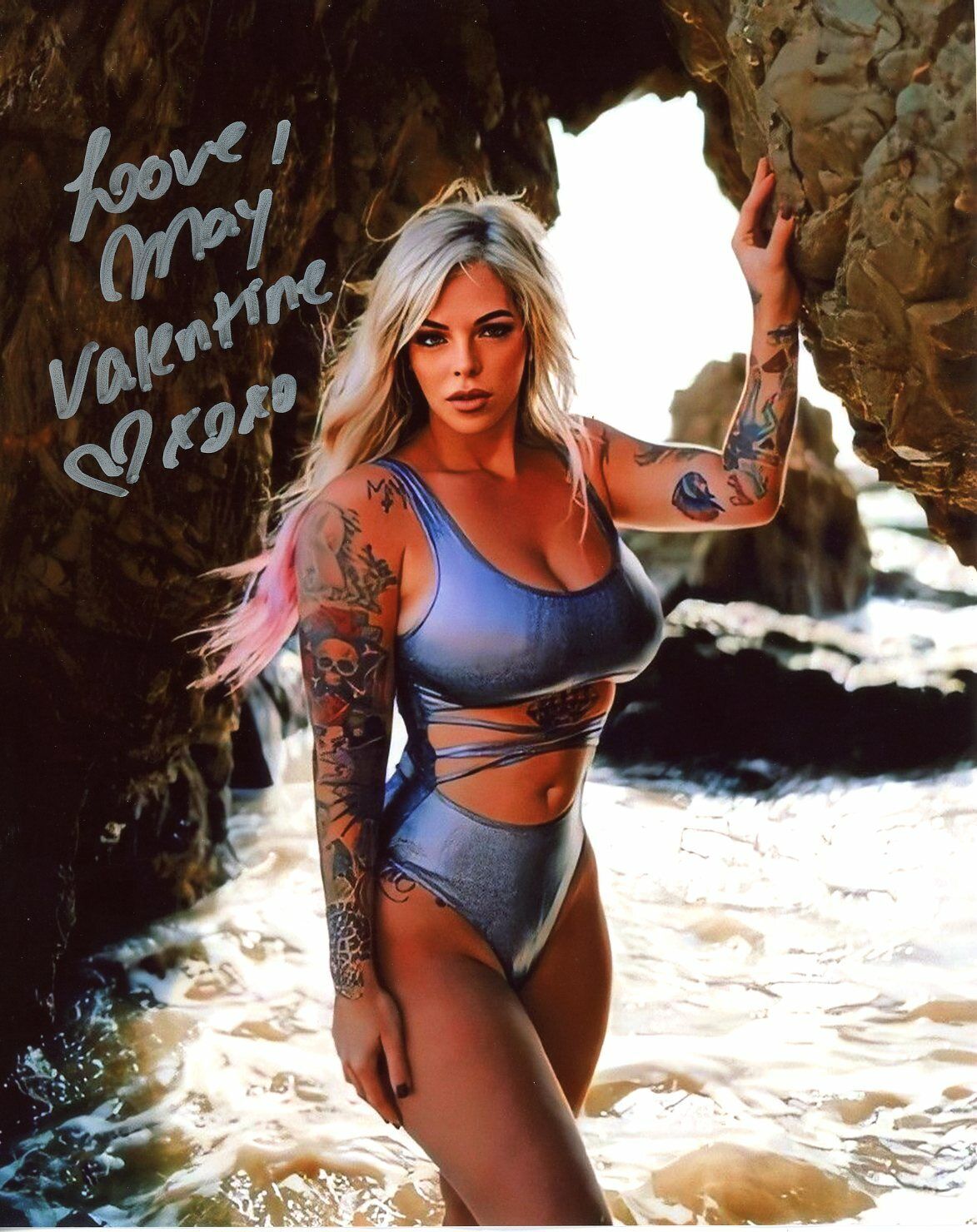 May Valentine autographed 8x10 Sexy Hot NWA WWE#10