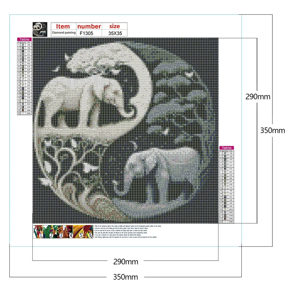Diamond Painting - Full Round/Square Drill - Tai Chi Animals(30*30 - 50*50cm)