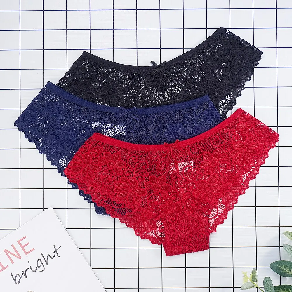 Billionm Sexy Tangas Transparent Panties Lace Panties Low Rise Thongs Women String Seamless Hollow Intimate Girls Underpants