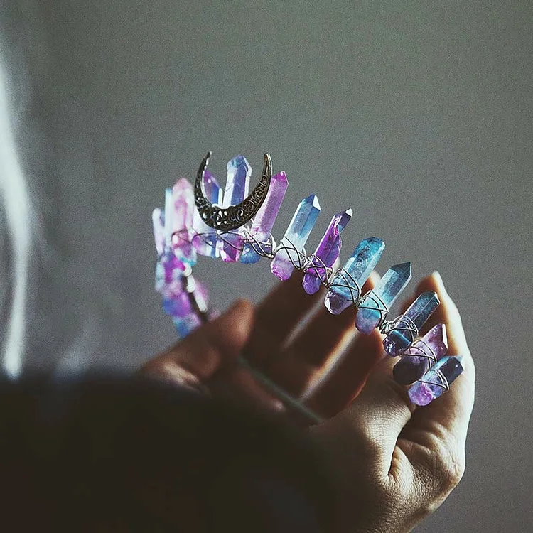 Fluorite Witchy Healing Crystal Crown