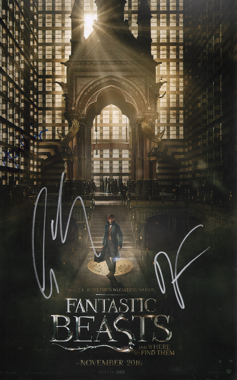 FANTASTIC BEASTS AND WHERE TO FIND THEM Cast x3 Signed COLIN FARRELL 11x17 Photo Poster painting