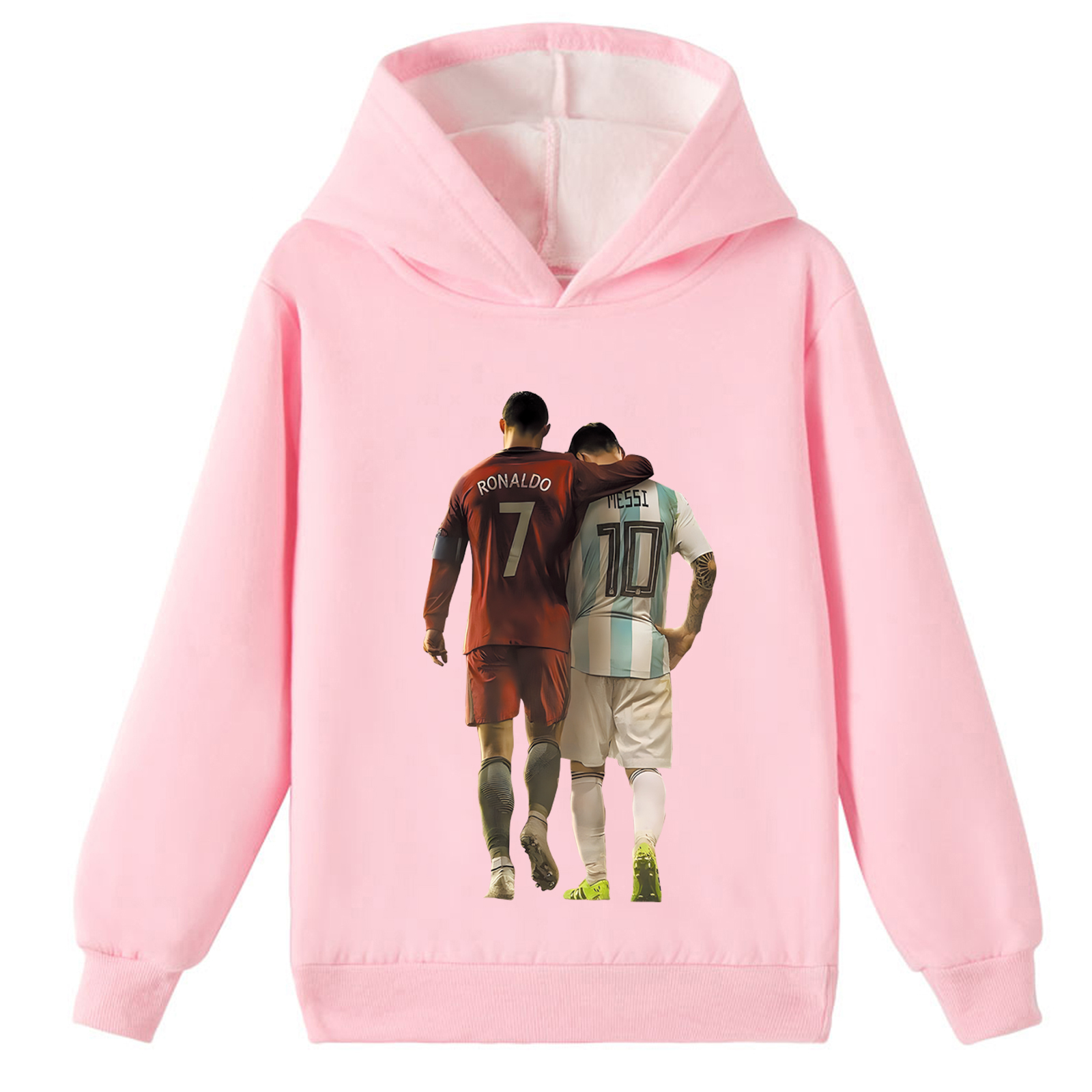 Mayoulove Kids' Cristiano Ronaldo Fleece Hoodie - Unisex Sweatshirt for Boys  Girls, Sports Style, Soccer Fan Gear-Mayoulove