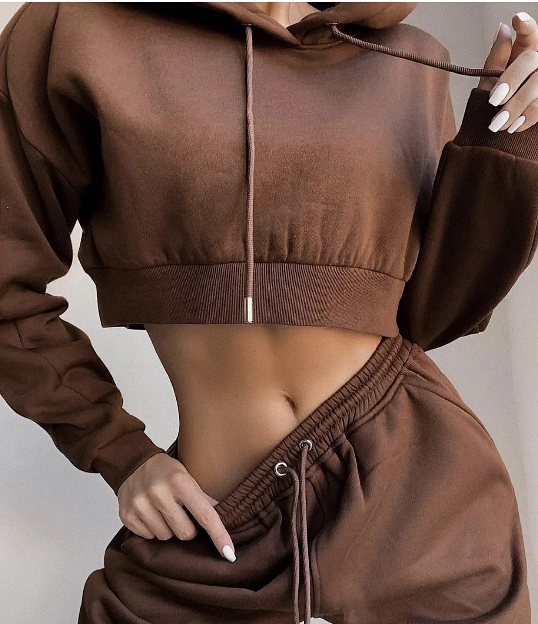 Abebey Winter Fashion Outfits for Women Tracksuit Hoodies Sweatshirt and Sweatpants Casual Sports 2 Piece Set Sweatsuits