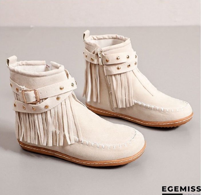 Bohemian Style Casual Blue Boots | EGEMISS