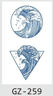 Temporary Waterproof Tattoos Stickers Navigator Compass Totem Flower Juice Ink Men Women Girl Chest Arm Fake Tatoo Drop Shipping