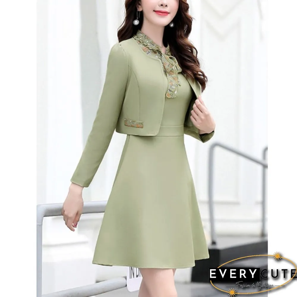 Shorts Set Outfit Womens Clothing Women Office Wear Long Dress Suits Pink Yellow Green