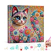 (Pre-Framed)Cat -Special Shape Diamond Painting Kit(29x29cm)