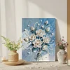 (30x40cm)DIY Pearl Painting Framed Flower Handmade Pearl Material Art Kit Living Room Decor