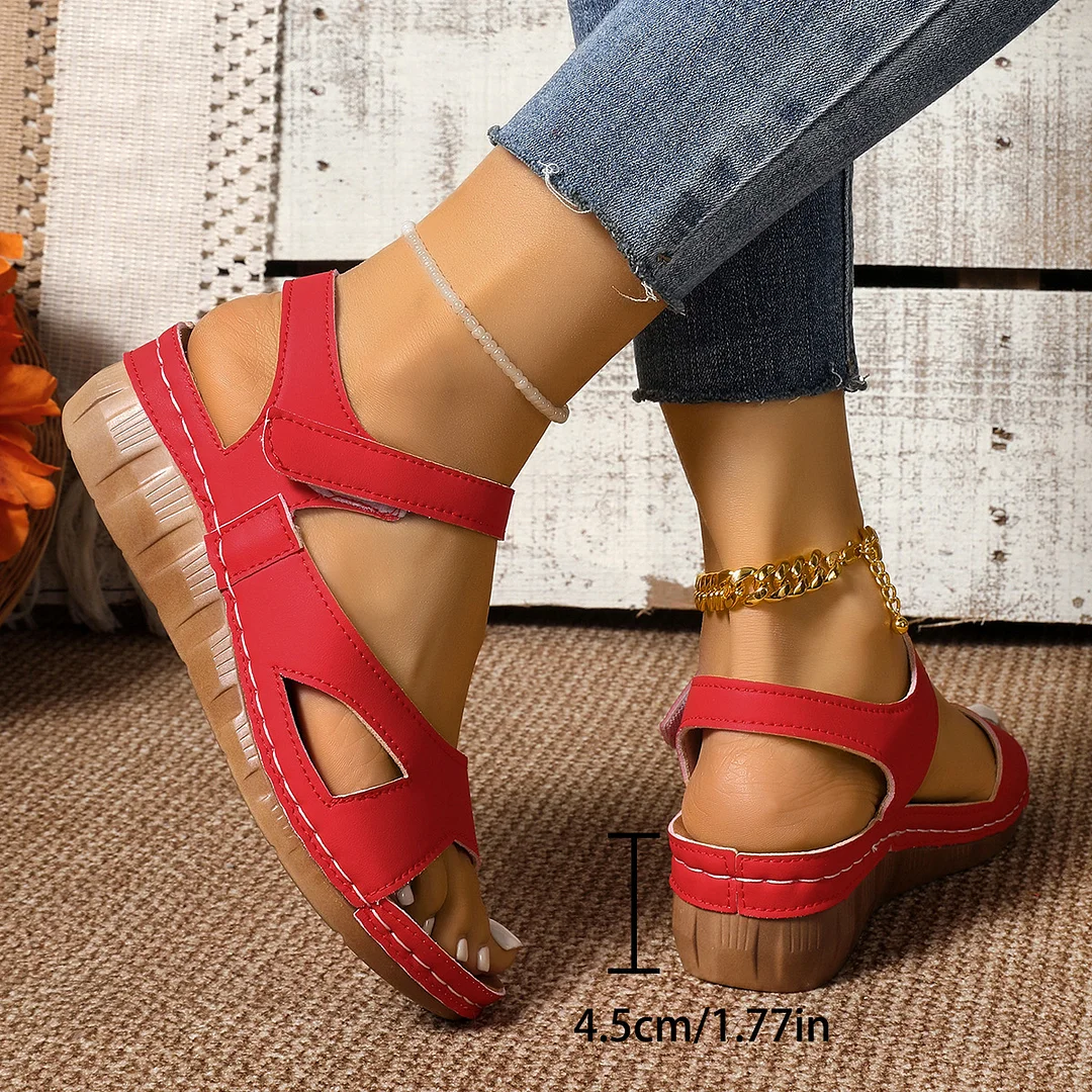 Yyvonne Sandals New Color Thick Background Fashion Slopers Sandals Large Size Women's Shoes Magic With Light Women's Shoes