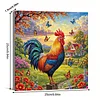 Framed Diamond Painting - Full Round Drill - Chicken (25x25cm)