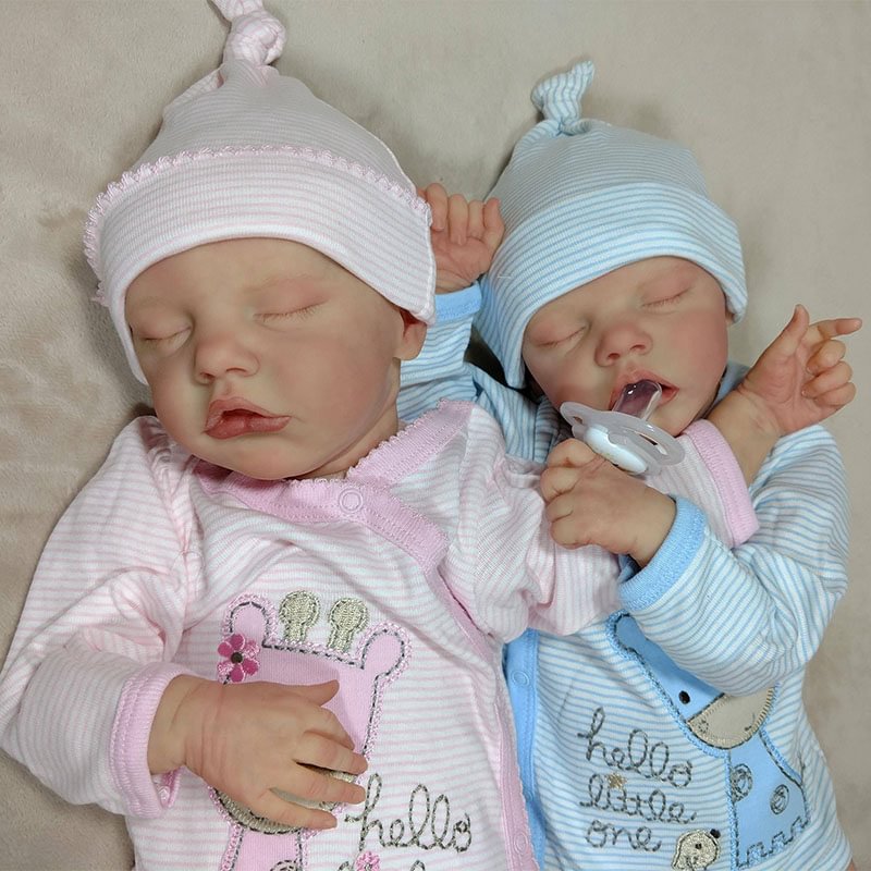 12'' Reborn Twins Fionn and Devorah, Silicone Vinyl Simulation Material ...