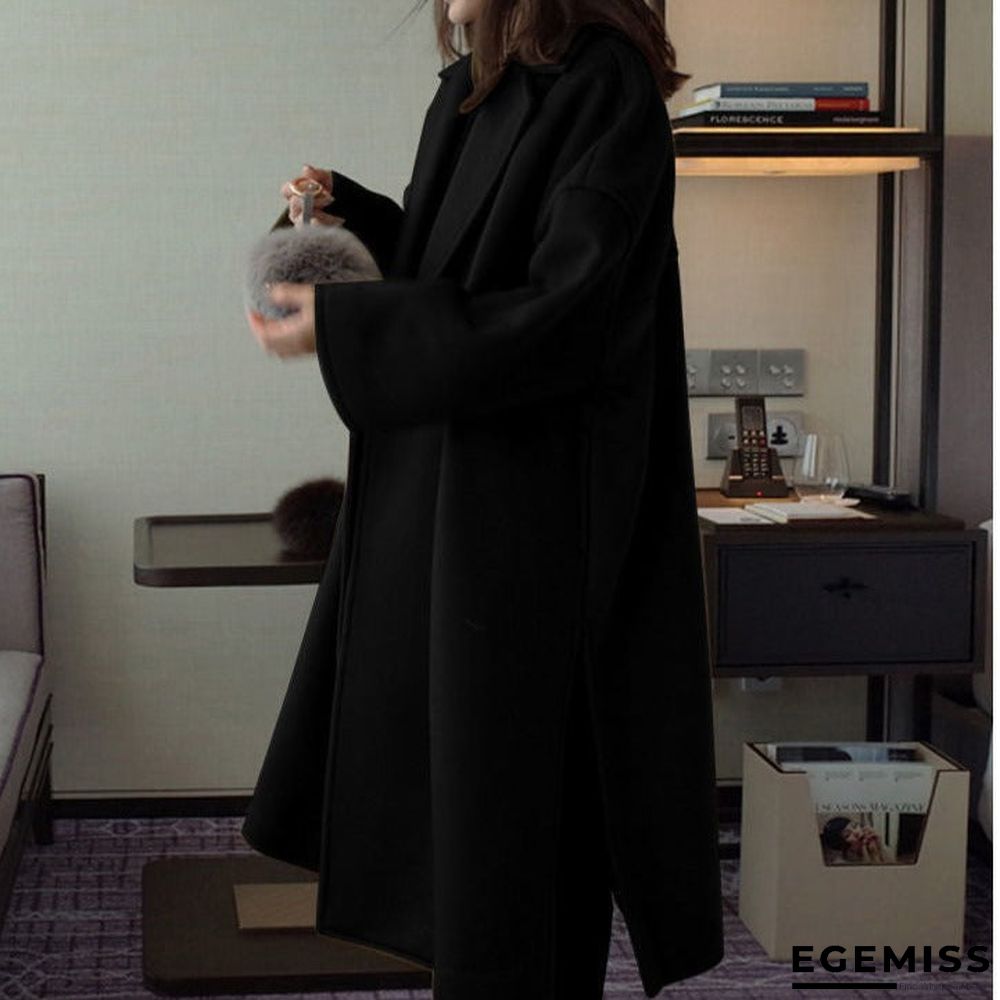 Autumn And Winter Woolen Loose Medium and Long Coat Women | EGEMISS