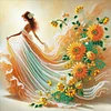 Diamond Painting-DIY Crystal Rhinestone Sunflower Dancing Girl(Box Packaging)
